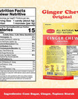 Pocas Original Ginger Chews  Sweet and Zesty Ginger Chew Individually Wrapped LowCalorie Snacks Ginger Candy Made with Pure Cane Sugar 3 Oz Ea Pack of 4