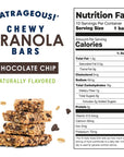 OATRAGEOUS Chewy Granola Bars Chocolate Chip Granola Bar Made with Whole Grain Oats for Protein Healthy Grains and Fiber Healthy Snacks for Adults and Kids Snack or Breakfast Bars 10 Pack