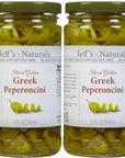 Jeffs Naturals Sliced Golden Greek Peperoncini  12 oz  2 pk