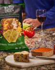 Baked Veggie Chips, Wicked Crisps - Spinach And Parmesan Cheese, Healthy Snack, Gluten-free, Low-fat, Non-GMO, Kosher, Gourmet Savory Crisps, All Natural, 4oz Bag (4 Pack)