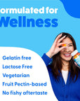 DHA & Omega Gummies for Adults by Feel Great Vitamin Co. | Vegetarian | Vitamin C, Chia, and Omega 3 6 9, Supports Brain, Immune, Prenatal Functions, (60 Count)