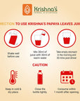 Krishnas Papaya Leaf Juice  1000 ml  Fresh Papaya Leaves Helps to boost platelets count