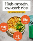 Kaizen Low Carb Keto Rice  GlutenFree High Protein 20g Keto Friendly Plant Based Made with High Fiber Lupin Flour  8 ounces Pack of 3