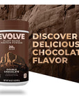 Evolve Plant Based Protein Powder, Double Chocolate, 20g Vegan Protein, Dairy Free, No Artificial Flavors, Non-GMO, 3g Fiber, Amazon Exclusive, 2 Pound (Packaging May Vary)