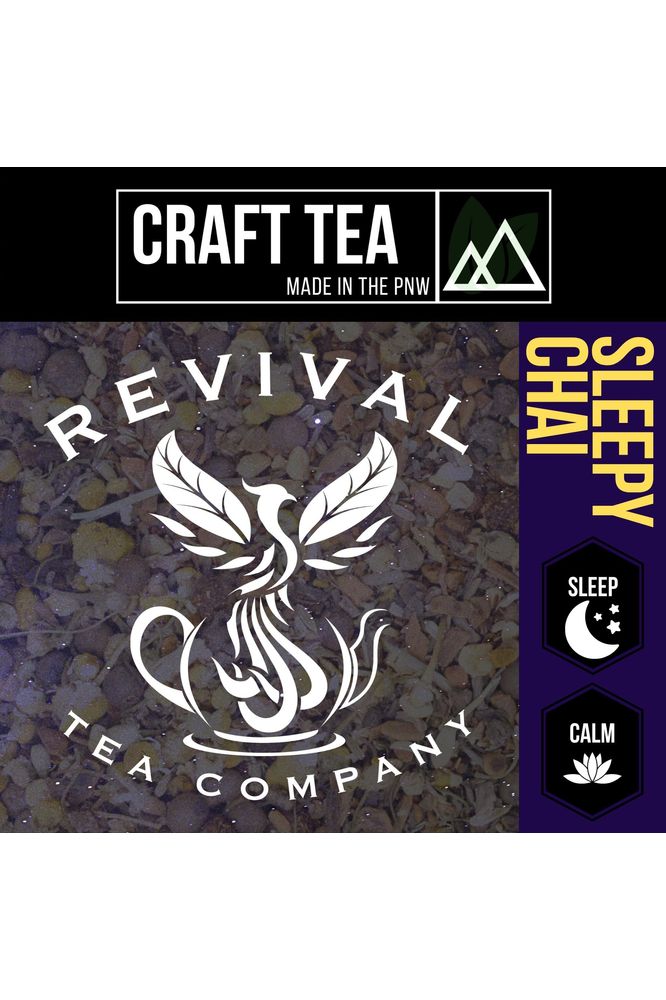 Revival Tea Company Sleepy Chai Tea  Rooibos Chai Tea Red Tea Blend with Valerian Root and Fresh Spiced Chai Flavor  Caffeine Free  24 Tea Bags