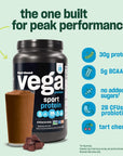 Vega Premium Sport Protein Vanilla Protein Powder, Vegan, Non GMO, Gluten Free Plant Based Protein Powder Drink Mix, NSF Certified for Sport, 29.2 oz