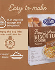 Porcini Mushrooms Riso Scotti Carnaroli Rice Ready Meal Easy to Cook Italian Seasoned Risotto Easy Dinner Side Dish Just Add Water and Heat 74 oz 23 servings