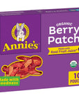 Annie's Organic Berry Patch Bunny Fruit Flavored Snacks, Gluten Free, 10 Pouches, 7 oz.