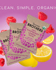 Bearded Brothers Vegan Organic Food Bar | Gluten Free, Paleo and Whole 30 | Soy Free, Non GMO, Low Glycemic, No Sugar Added, Packed with Protein, Fiber + Whole Foods | Raspberry Lemon | 12 Pack