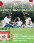 MaryRuth Organics Sugar Candy SugarFree Gummy Bears Snack with Electrolytes and Fiber for Kids and Adults Strawberry Vegan Gluten Free NonGMO Family Size 240 Grams 052 Pounds 8 Pieces