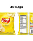 Lay's Classic Potato Chips, 1 Ounce (Pack of 40)