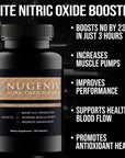 Nugenix Nitric Oxide Booster Supplement - Nitric Oxide Flow, L-Arginine, L-Citrulline, Pine Bark Extract - Vasodilator - 100 Capsules