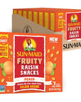 Sun-Maid Peach Fruity Raisin Snacks - (56 Pack) 0.7 oz Pouches - Peach Raisins - Dried Fruit Snack for Lunches and Snacks