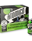 ATOMICO Sparkling Water 12 Essential Vitamins from our proprietary organic blend Naturally flavored Watermelon Lime