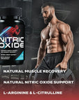 Extra Strength Nitric Oxide Supplement L Arginine 3X Strength - Citrulline Malate, AAKG, Beta Alanine - Premium Muscle Supporting Nitric Booster for Strength & Energy to Train Harder - 60 Capsules