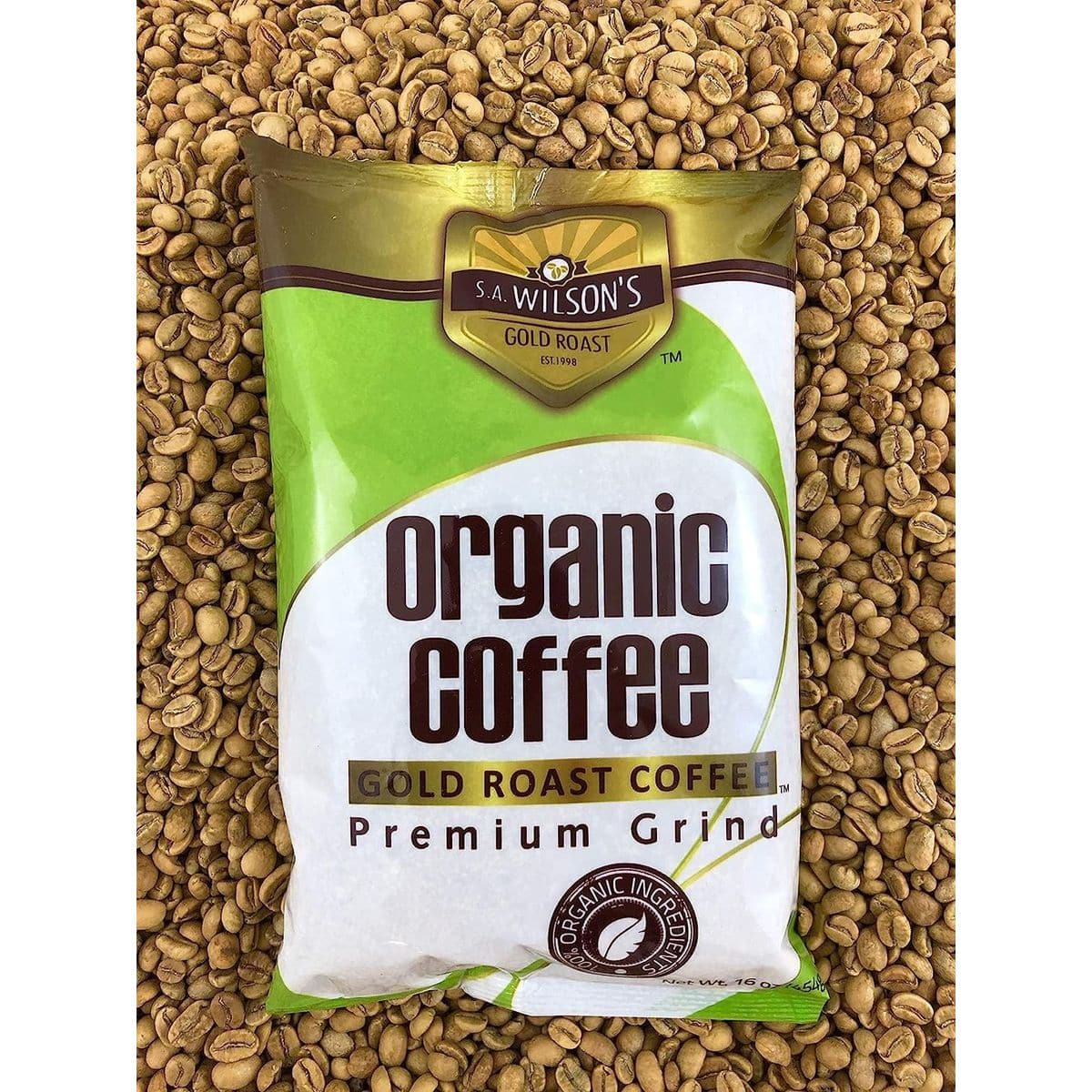 SA Wilsons Organic Enema Coffee Gold Roast Organic Enema Coffee High Caffeine Coffee 44 Higher Caffeine 2Pack Bundle with eShopX Coffee Scoop