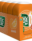 Tic Tac Orange Flavored Mints, 4 Count, On-The-Go Refreshment, Stocking Stuffer, 3.4 Oz Each