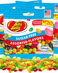 Sugar Free Jelly Beans SugarFree Chewy Candies in Assorted Fruity Flavors Low Calorie Shareable Sweet Snacks 28 ounce bags Pack of 3