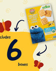 Earth's Best Organic Kids Snacks, Sesame Street Toddler Snacks, Organic Letter of the Day Cookies for Toddlers 2 Years and Older, Vanilla, 5.3 oz Box (Pack of 6)