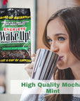 World Wide Nutrition Enerjets Wake Up Energy Booster Caffeinated Drops - Instant Coffee Energy Supplements - Mocha Mint Flavor - Pack of 6, 12 Drops Per Package with Worldwide Multi Purpose Key Chain