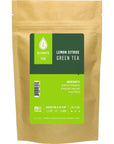 ELEVATE TEA Lemon Loose Leaf Hot  Iced Green Tea Medium Caffeine No Artificials 30 Cups 3 Oz