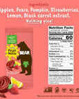 BEAR Sour  Real Fruit Yoyos  StrawberryApple  07 Ounce 5 Count  No added Sugar All Natural non GMO Gluten Free Vegan  Healthy onthego snack for kids  adults