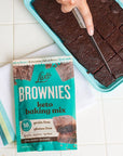 Livlo Keto Brownie Baking Mix - Just 1g Net Carb - Sugar Free & Gluten Free Keto Desserts, Sweets & Treats - Low Carb, Nut Free, Diabetic Friendly Snack - Fast, Delicious & Easy to Make - 12 servings