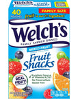 Welch's Fruit Snacks, Mixed Fruit, Perfect Stocking Stuffer, Bulk Pack, Gluten Free, Individual Single Serve Bags, 0.8 oz (Pack of 40)