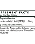 Thorne PharmaGABA-100 - GABA Supplement - 100 mg Natural Source Gamma-Aminobutyric Acid - Support a Calm State of Mind and Restful Sleep - 60 Capsules