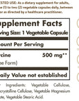 Solgar Glycine 500 mg - 100 Vegetable Capsules - Non-GMO, Vegan, Gluten Free, Dairy Free, Kosher - 100 Servings