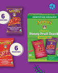 Annie's Organic Bunny Fruit Snacks, Gluten Free, Variety Pack, 12 Pouches