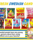 Swedish Candy From Sweden  Variety Pack With Sweets  10 Bags of Original Godis  Sour Fruity Licorice Bubs Ahlgrens bilar Included