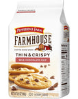 Pepperidge Farm Farmhouse Thin and Crispy Milk Chocolate Chip Cookies 69 OZ Bag 14 Cookies