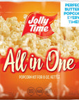 JOLLY TIME All in One Popcorn Kit Portion Packets with Kernels Oil and Salt for Movie Theater or Air Popper Machines 24 pack 8oz Kettle