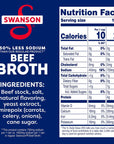 Swanson 100% Natural, 50% Less Sodium Beef Broth, 14.5 oz Can