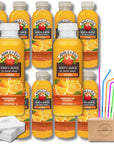 Apple  Eve Orange Juice 100 Juice No Sugar Added Pack of 12 with DRINKOLIN STRAWS