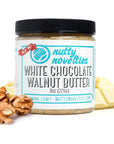 Nutty Novelties White Chocolate Walnut Butter - High Protein, Sweet Walnut Butter - All-Natural, Light Walnut Butter Free of Cholesterol & Preservatives - Pure Walnut Butter - 8 Ounces