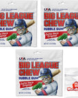 Big League Chew Bubble Gum  Original Flavor  Pack of 3 Individual 212oz Packets  Fun Baseball Snacks For Parties Teams and Kids  WhataBundle With Pocket Bag