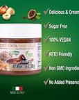 SICANIA Premium Italian Hazelnut and Cocoa Vegan Cream Spread  GuiltFree Delight NonGMO Gluten Palm Oil Dairy  SugarFree  Perfect for Pastries Desserts Sandwiches Pancakes  More  200gr  Pack of 2