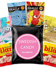 Swedish Candy Mix  Bubs Godis Ovals and Skalle  Ahlgrens Bilar  Both Sweet and Sour Gummies from Sweden  6 Bags of Treats