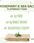 Wasa Rosemary  Sea Salt Flatbread Thins 67 oz Pack of 10 Crackers NonGMO Ingredients