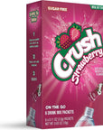 Crush Strawberry  Powder Drink Mix  12 boxes 72 sticks  Sugar Free  Delicious Makes 72 flavored water beverages