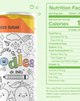 Oodles of Doodles 12 Pack Kids Still Water Still Tropical Healthy Fruit Juice Refreshing Drinks Low Sugar Low Calorie Creative Cans You Can Color Halal Kosher NONGMO Vegan 84 oz