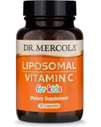 Dr. Mercola Liposomal Vitamin C for Kids, 30 Servings (30 Capsules), Dietary Supplement, Antioxidant Support, Non-GMO