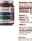 Jovial 100 Organic Kidney Beans  Kidney Beans Organic Kidney Beans No Saturated Fat Gluten Free Recyclable Glass Great Source of Fiber No Additives or Preservatives Product of Italy  13 Oz