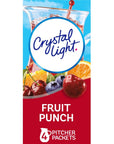 Crystal Light SugarFree Fruit Punch Low Calories Powdered Drink Mix 4 Count Pack of 12 Total48 Count Pitcher Packets