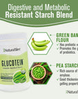 NaturalSlim Resistant Starch with Organic Green Banana Flour and Pea Starch Blend - Non-GMO & Gluten Free - Metabolism & Gut Health Support - 16 Servings