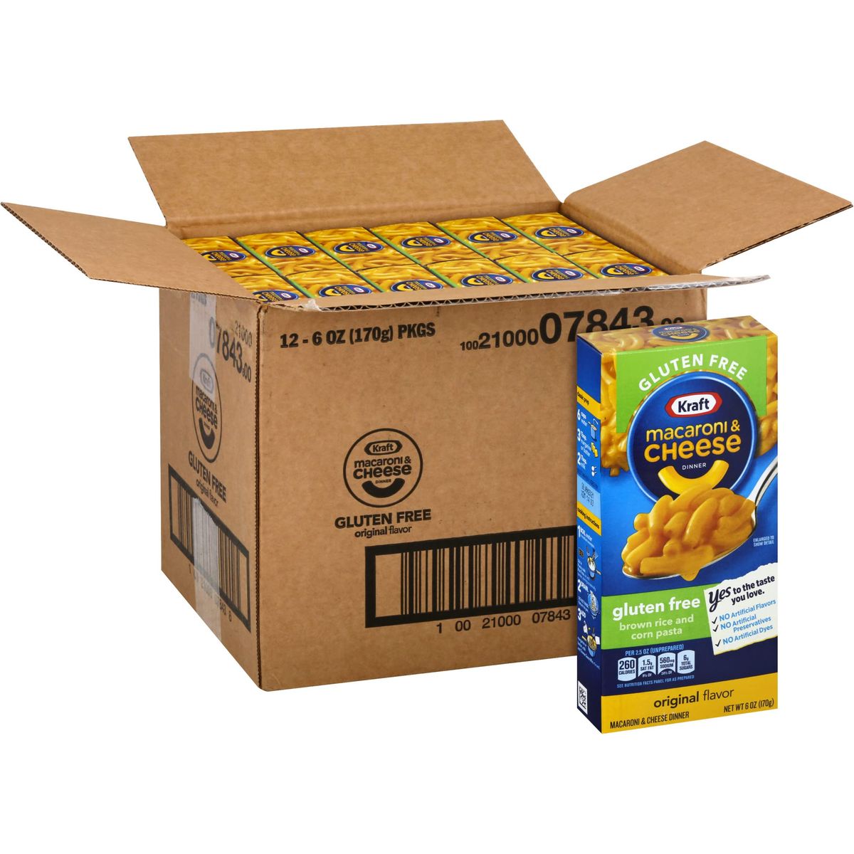 Kraft Gluten Free Original Macaroni  Cheese Dinner 12 ct Pack 6 oz Boxes