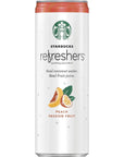 Starbucks Refreshers Peach Passion Fruit Sparkling Juice Blend 12 oz Can