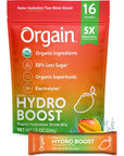 Orgain Organic Hydration Packets Electrolytes Powder  Mango Hydro Boost with Superfoods Vegan GlutenFree No Soy Ingredients NonGMO Less Sugar than Sports Drinks 16 Count